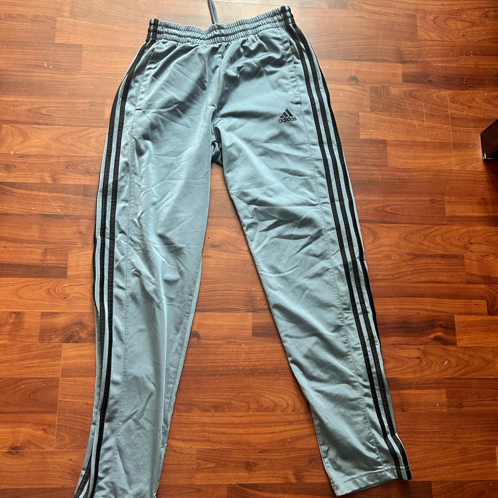 Adidas Gray Joggers with Black Accents